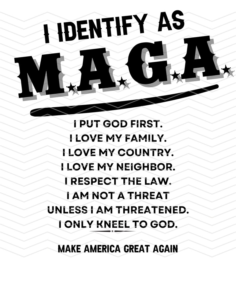 I Identify as MAGA - PNG, Great for Sublimation, 300DPI - Etsy