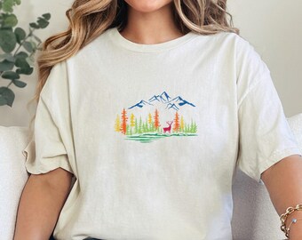 Embroidered National Park Shirt, US National Park Shirt, National Park Lover Shirt, Gift for Nature Lover, Mountain Hiking Shirt