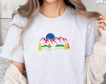 Embroidered National Park Shirt, US National Park Shirt, National Park Lover Shirt, Gift for Nature Lover, Mountain Hiking Shirt