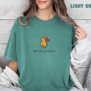Embroidered Got Any Grapes Sweatshirt, Millennial T-Shirts, The Duck Song Shirt, Funny Duck Sweater, Cute Duck Gift Sweatshirt