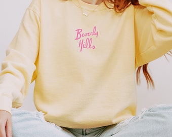Embroidered Retro Camping Sweatshirt, Vintage Movie Sweat, California Sweat, Girl Scouts Inspired, Comfort Colors Sweat