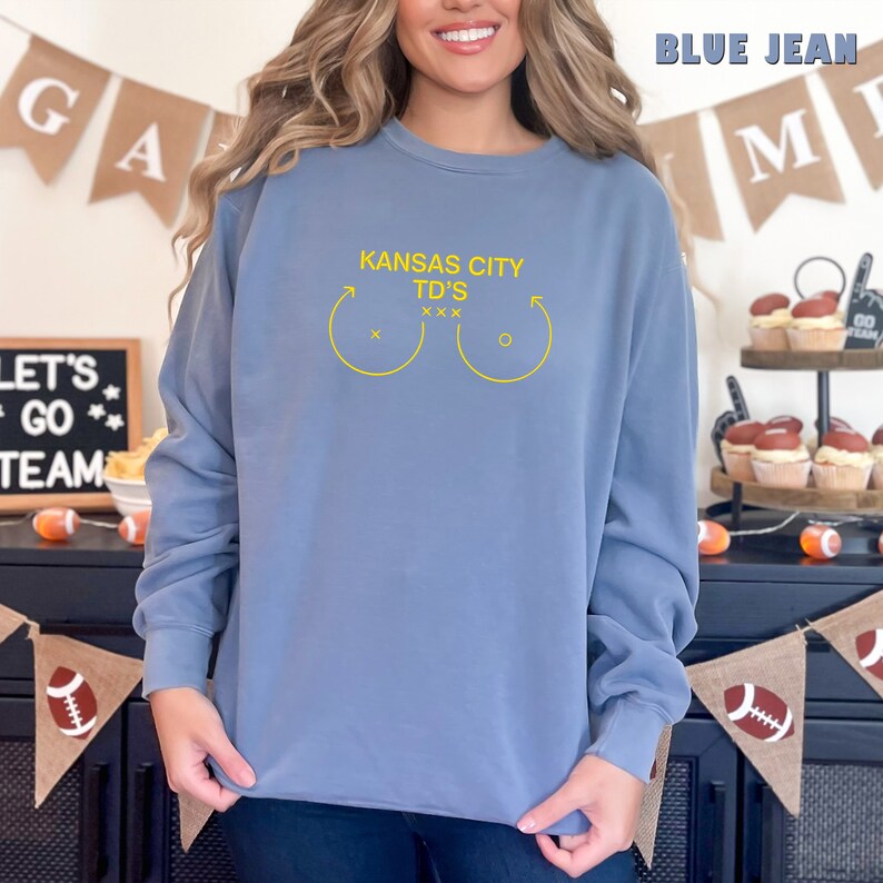 Embroidered Kansas City TD's Sweatshirt, Vintage Kansas City Shirt, Sunday Football, Funny Sweatshirt image 3