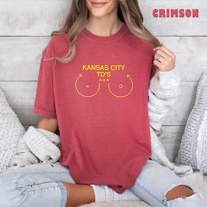Embroidered Kansas City TD's Sweatshirt, Vintage Kansas City Shirt, Sunday Football, Funny Sweatshirt image 1