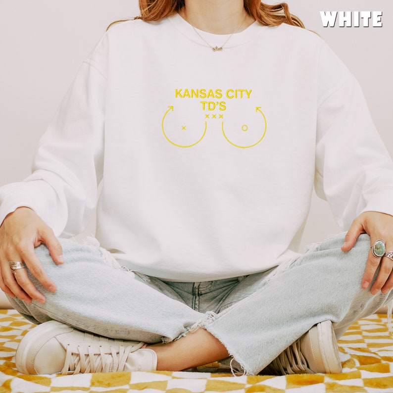 Embroidered Kansas City TD's Sweatshirt, Vintage Kansas City Shirt, Sunday Football, Funny Sweatshirt image 4