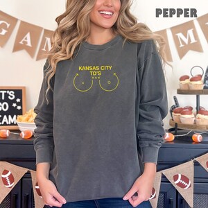 Embroidered Kansas City TD's Sweatshirt, Vintage Kansas City Shirt, Sunday Football, Funny Sweatshirt image 7