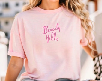 Embroidered Retro Camping T-Shirt, Vintage Movie T-Shirt, California Shirt, Girl Scouts Inspired, Beverly Hills Style Tee
