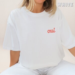 Embroidered Oui T-shirt, French T-shirt, Paris Vacation Shirt, French ...