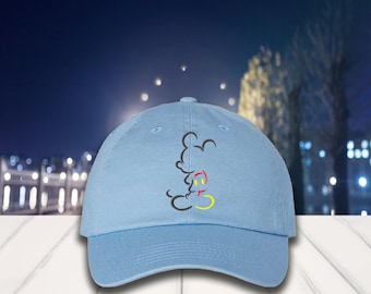 Embroidered Mickey Mouse Baseball Hat, Mickey Ears Embroidered Hat, Magic Kingdom Hat, Disney Trip Hat, Family Vacation Wear