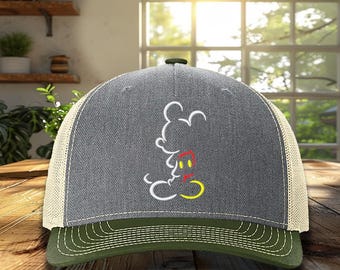 Embroidered Mickey Mouse Richardson Hat, Mickey Ears Embroidered Hat, Magic Kingdom Hat, Disney Trip Hat, Family Vacation Wear