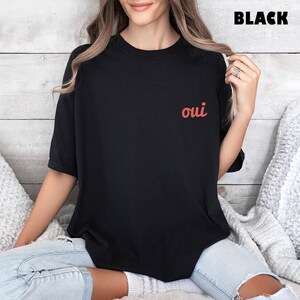 Embroidered Oui T-shirt, French T-shirt, Paris Vacation Shirt, French ...