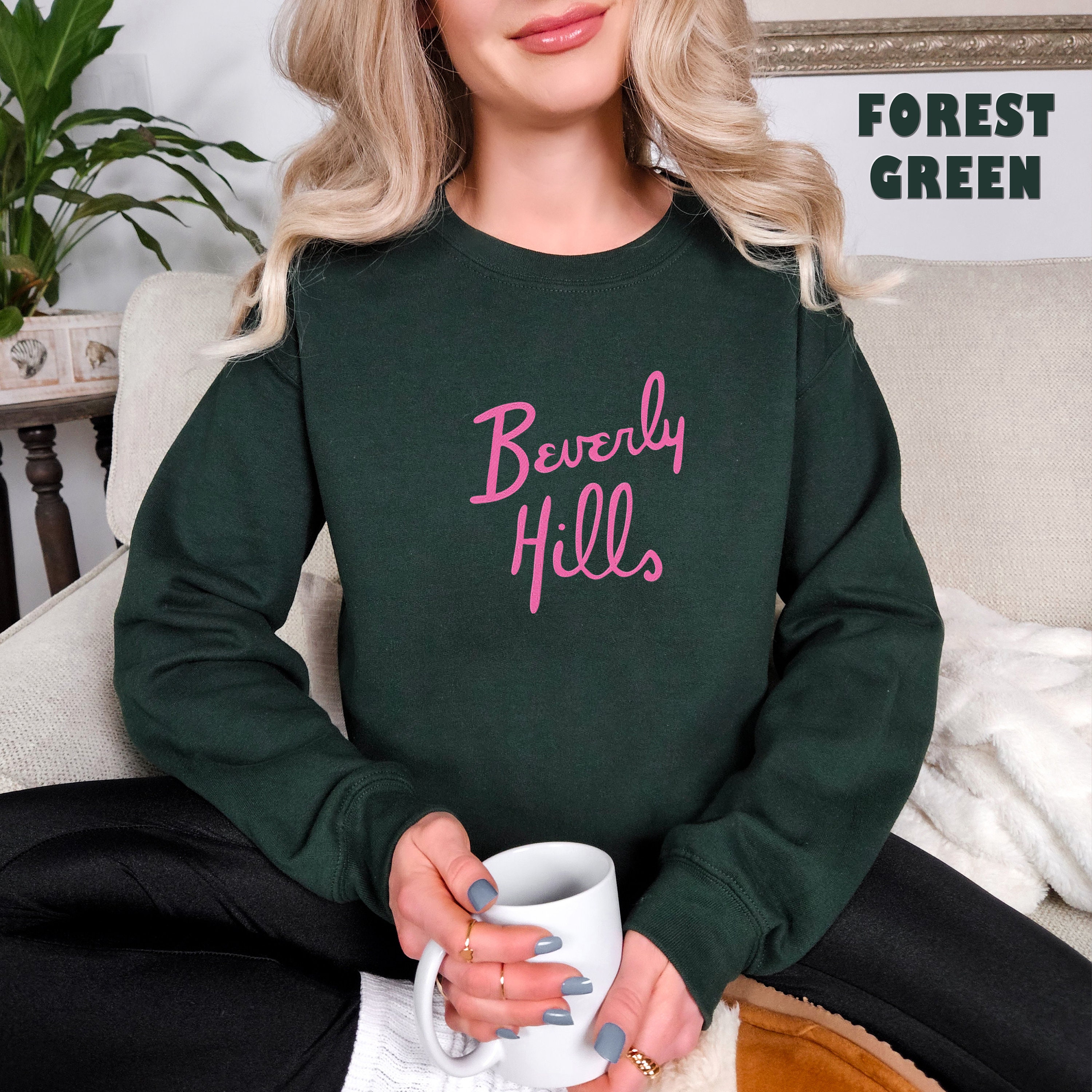 Beverly Hills Sweatshirt, Women's Trendy Sweatshirt, Women's Clothing,  Aesthetic Clothing, Beverly Hills, Preppy Sweatshirt, Gift for Her 