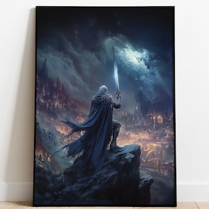 Elden Ring Poster Art: Dark Fantasy Game Room Decor (Digital Download)