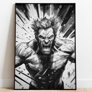Wolverine Unleashed Poster: X-Men Comic Book Wall Art