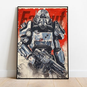 Fallout Power Armor, Poster Art, Ready to hang, Fallout new Vegas, fallout 4