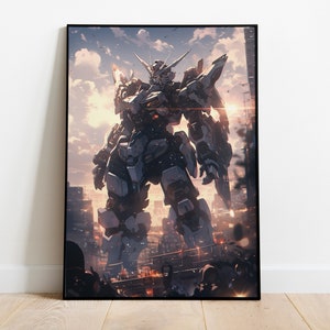 Gundam Inspired Sci-Fi Mech Poster: Anime Mecha Fan Art
