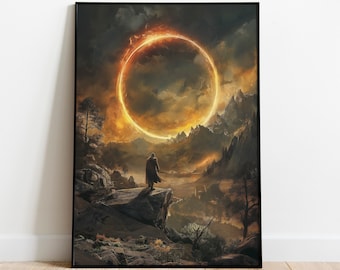 Póster de Elden Ring: Impresión de pintura al óleo de fantasía (descarga digital)