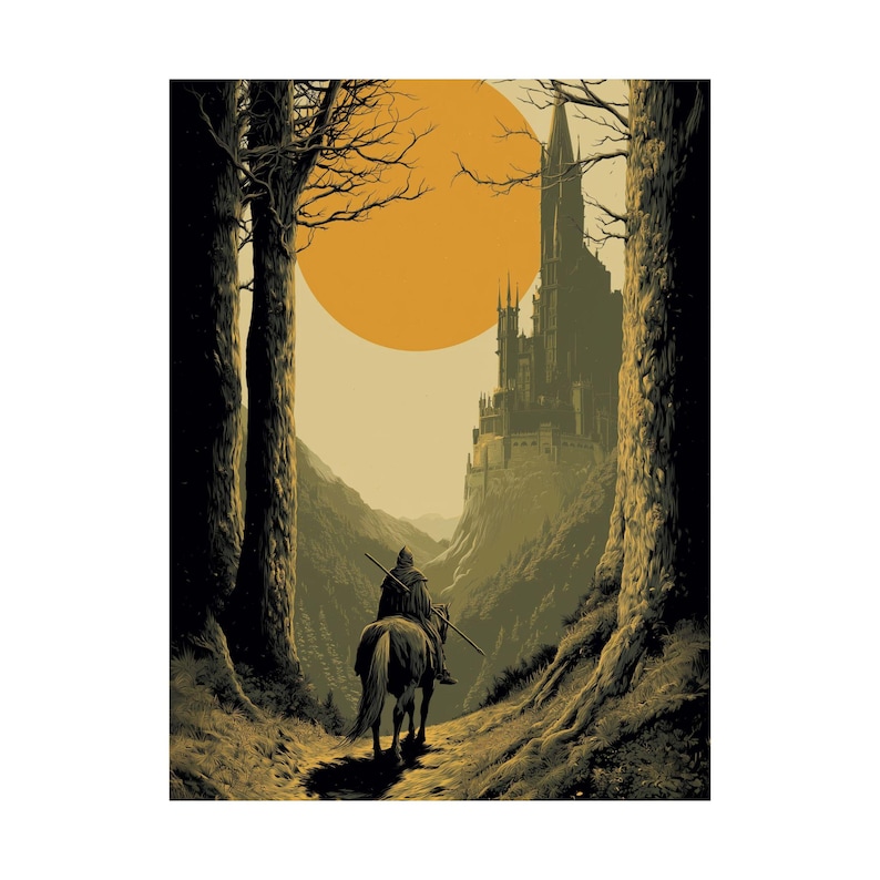 Póster de fantasía oscura de Elden Ring / Arte mural de videojuegos imagen 11