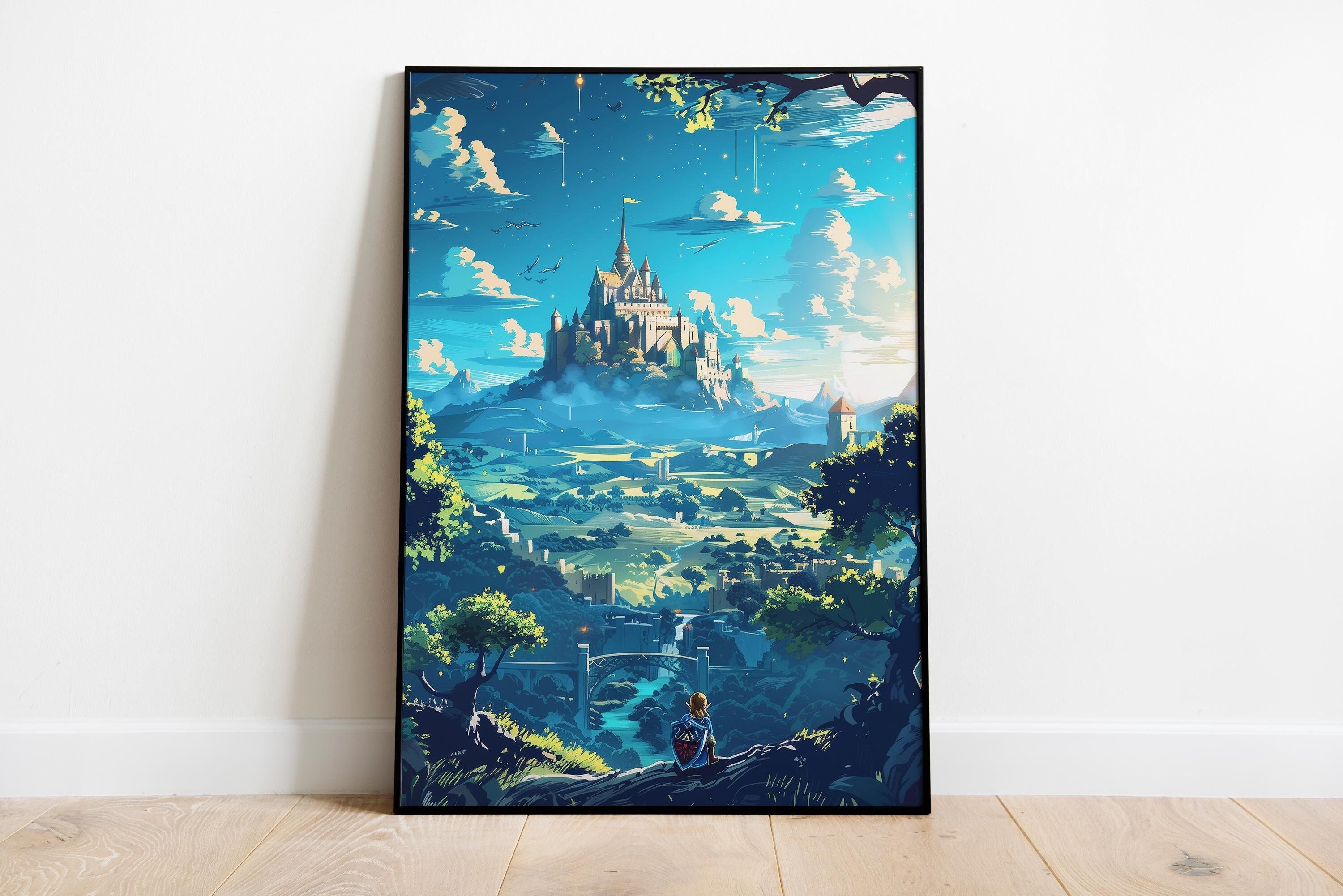 Hyrule Castle Poster Art: Legend of Zelda Inspired Pixel Art