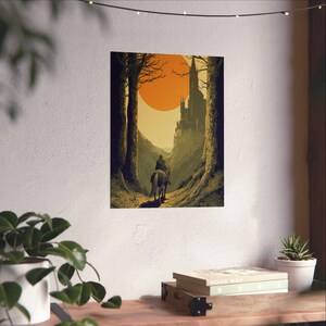 Póster de fantasía oscura de Elden Ring / Arte mural de videojuegos imagen 9