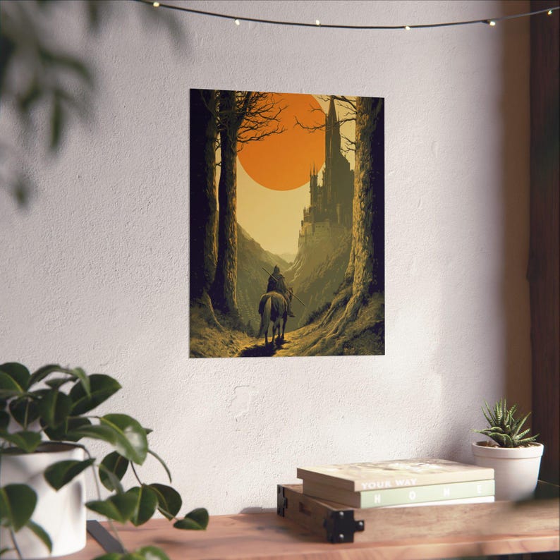 Póster de fantasía oscura de Elden Ring / Arte mural de videojuegos imagen 9