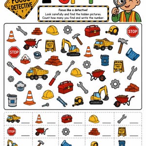 I SPY Focus Worksheets Executive Functioning Skills