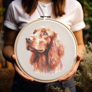 Irish Setter - Cross Stitch Pattern - Dog - Setter - Spaniel - Golden Retriever - Embroidery - Digital Download - PDF Guide