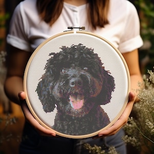 Goldendoodle - Cross Stitch Pattern - Dog - Golden - Doodle - Golden Retriever - Poodle - Embroidery - Digital Download - PDF Guide