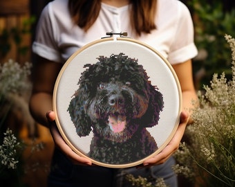 Goldendoodle - Cross Stitch Pattern - Dog - Golden - Doodle - Golden Retriever - Poodle - Embroidery - Digital Download - PDF Guide