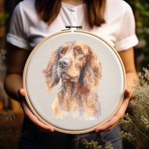 Irish Setter - Cross Stitch Pattern - Dog - Setter - Spaniel - Golden Retriever - Embroidery - Digital Download - PDF Guide