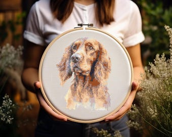 Irish Setter - Cross Stitch Pattern - Dog - Setter - Spaniel - Golden Retriever - Embroidery - Digital Download - PDF Guide