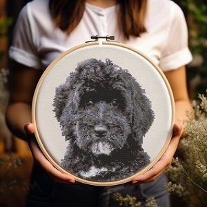 Goldendoodle - Cross Stitch Pattern - Dog - Golden - Doodle - Golden Retriever - Poodle - Embroidery - Digital Download - PDF Guide