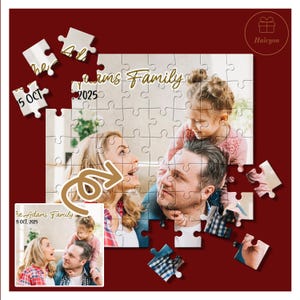 Personalized Photo Puzzle for Family, Custom Text Puzzle, Personalized Special Moments Puzzle, Unique Gift for Family, Custom Jigsaw Puzzle