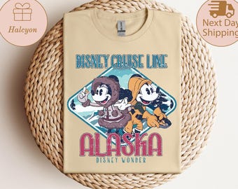Disney Alaska Cruise TShirt, Cruise Line Alaska Shirt, Disney Wonder Tee, Mickey and Minnie Crewneck, Alaska Outfit, Cruise Trip Shirt
