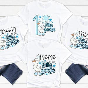 One silly Goose Birthday Boy Shirt, Funny Silly Goose Birthday Family Matching Shirts,Birthday Boy Shirt,Gift For Birthday Boy,Birthday Gift