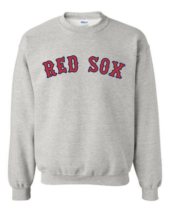 Boston Red Socks Hoodie Boston Red Socks Crewneck Red Socks Sweater Etsy