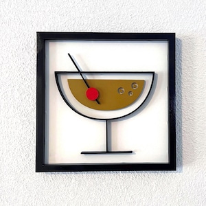 Mid Century Modern Cocktail-Wall Decor-Mid Modern-Retro Design-Bar Decor-MCM Art