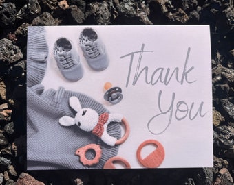 Thank you cards for baby - Baby stationary - Baby gift - set of 20 cards and envelopes