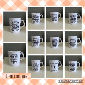 Taza de oficina original, taza de café con cita divertida, 443 ml (15 oz)