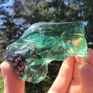 Abundance Creatrix 90g Andara . Green with Spots of Dark Red & White Opaque . Heart Chakra, Root Chakra ~ Soul Aligned Wealth and Prosperity