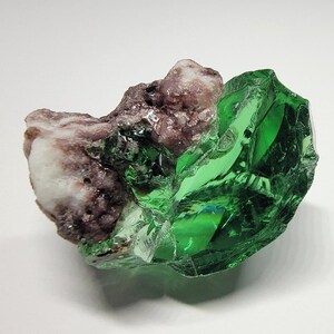 Abundance Creatrix 60g Andara . Green with Dark Red & White Opaque Matrix . Heart Chakra, Root Chakra ~ Soul Aligned Wealth and Prosperity