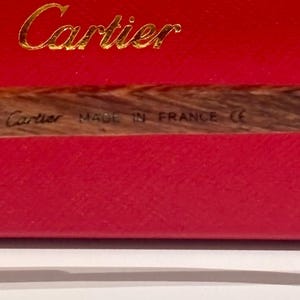 Cartier Rimless Wooden Temple Sunglasses, Vintage Mod CT0012 Brown Lens Cartier Eyewear Men/Women, Best Gift For Him/ Her, Mother Gift image 6
