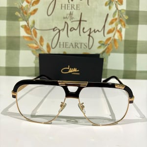 Gafas CAZAL con montura de media tortuga, modelo 986, lentes transparentes, estilo vintage, para hombre y mujer, regalo para el Día de la Madre y el Día del Padre.