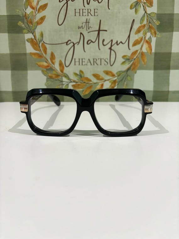 CAZAL Mod 607 Eyeglasses Frame, Vintage Black & Gold Frame Luxury 