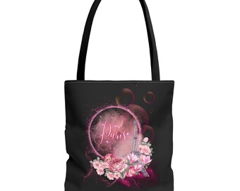 Bolsa de mano mágica de París: regalo para amantes de París, bolsa de la ciudad de París, burbuja de purpurina parisina, regalo para ella, idea de regalo