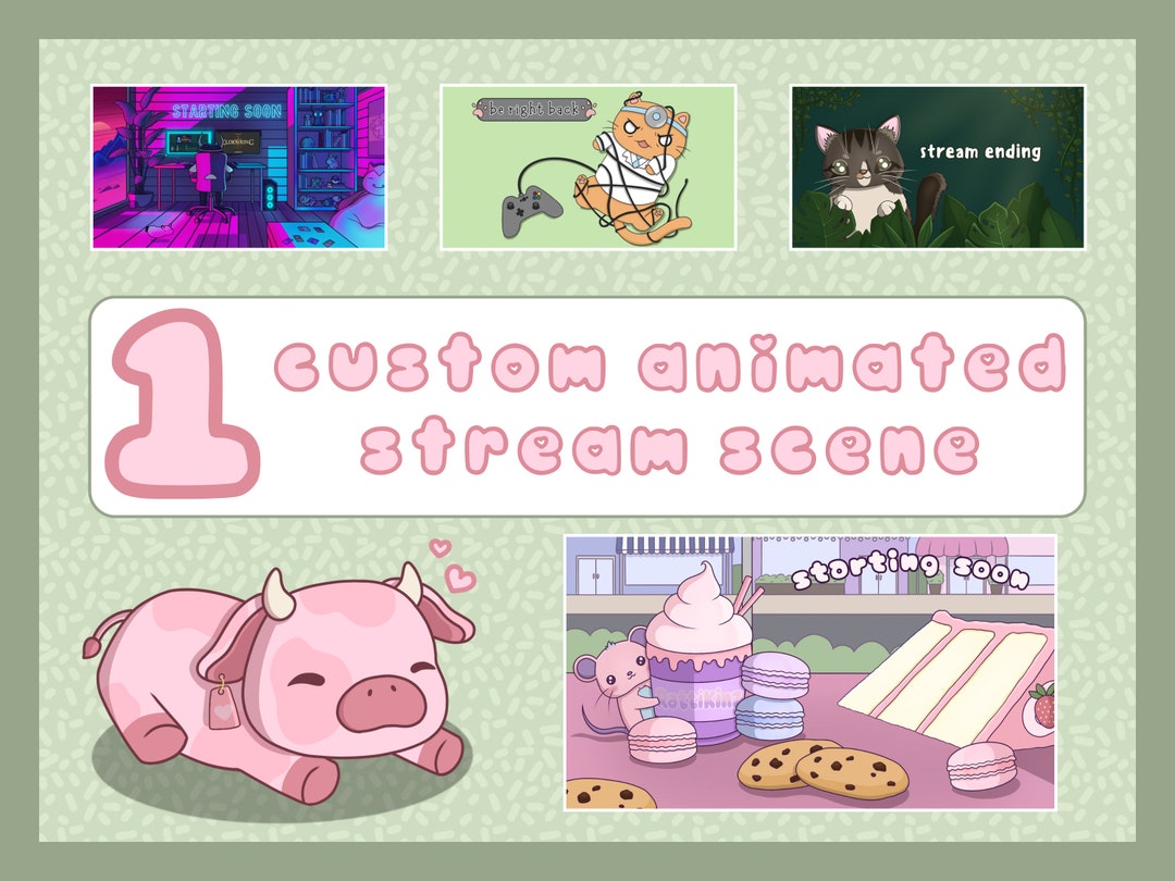 Stream Scene Examples 1 Custom Animated Stream Scenes | Graphics for Twitch, Youtube, Kick ...