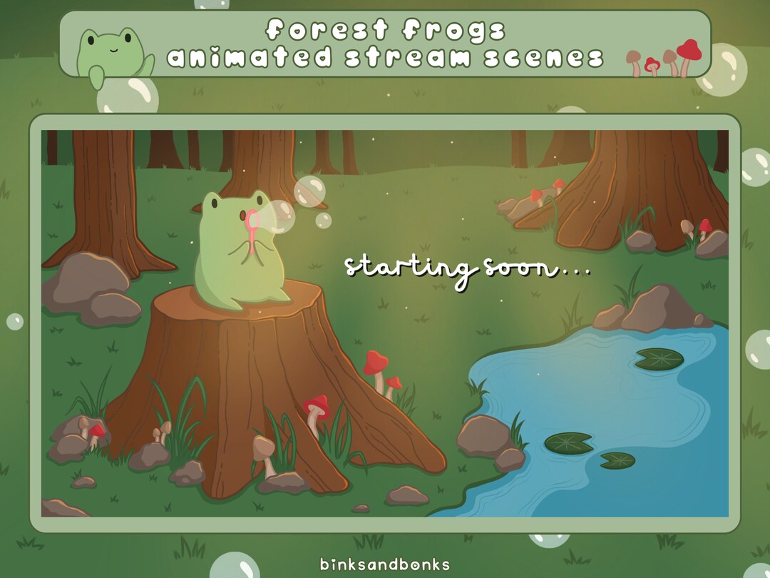 Forest Frogs Animated Stream Scenes | Graphics for Twitch, Youtube ...