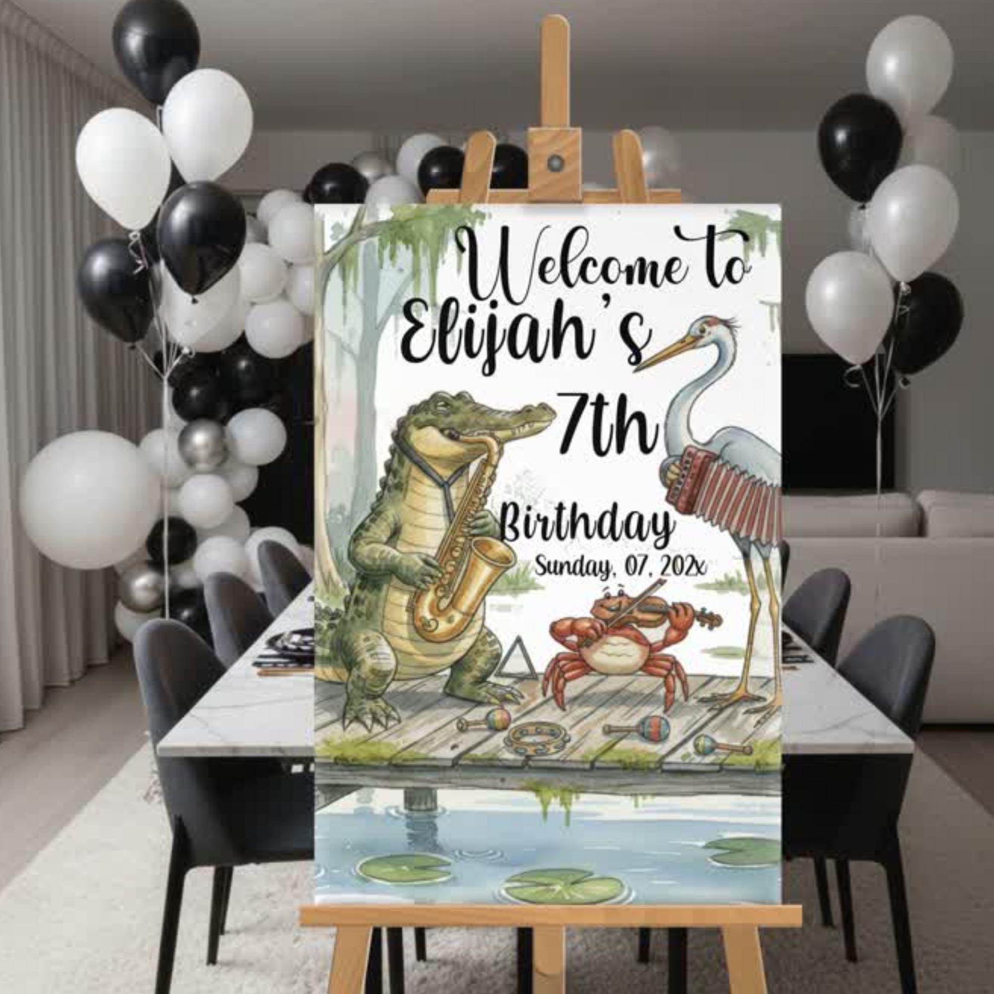 Down on the Bayou Welcome Sign Editable Template Birthday Poster ...