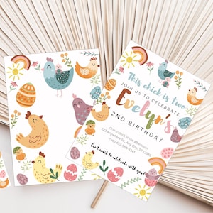 Chicken Birthday Invitation: Editable Chick Party (Digital)