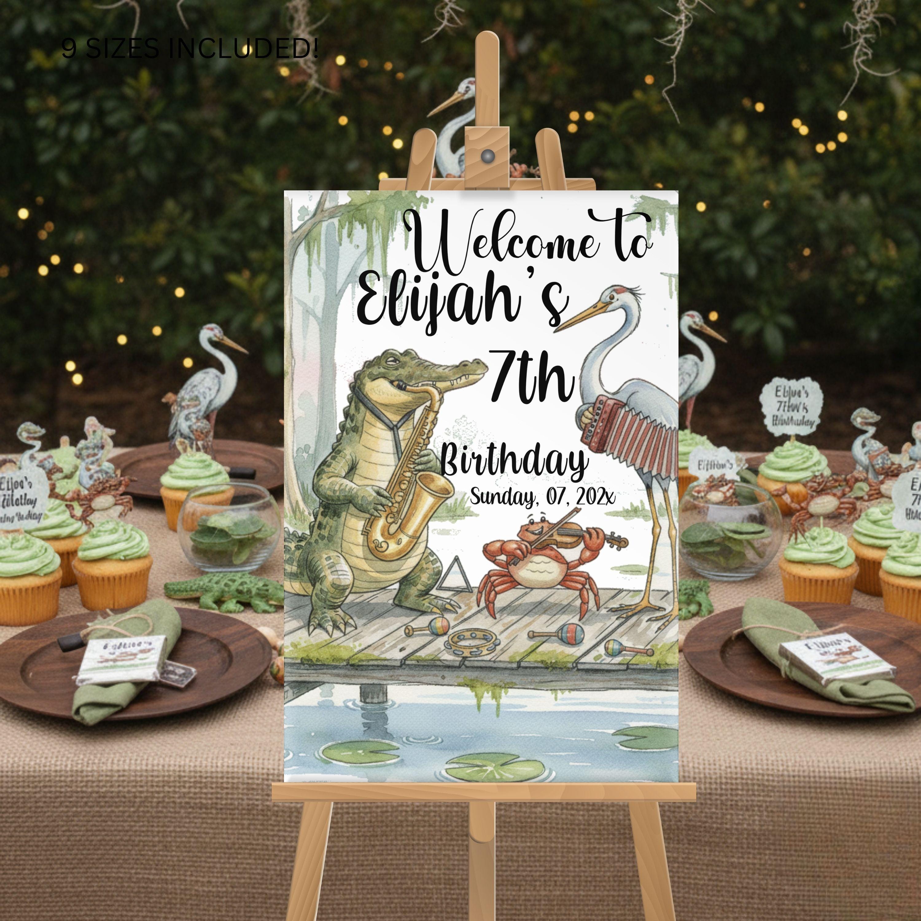 Down on the Bayou Welcome Sign Editable Template Birthday Poster ...