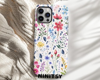 Wildflower Phone Case, Floral Design, Impact Resistant